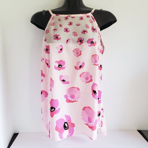 CABI Floating Poppies Tie Back Pink Halter Top M - Picture 4 of 10